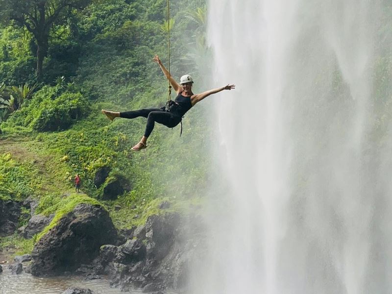 Abseiling at sipi falls