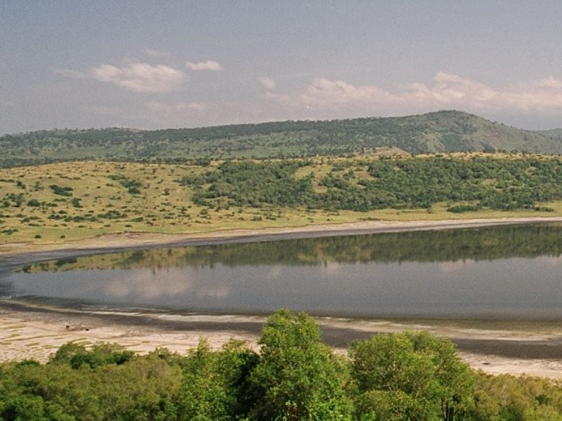 Crater lake in Queen Elizabeth National Park