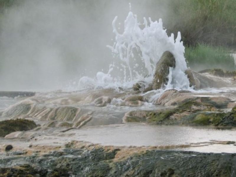 The boiling hot spring in Semuliki National Park